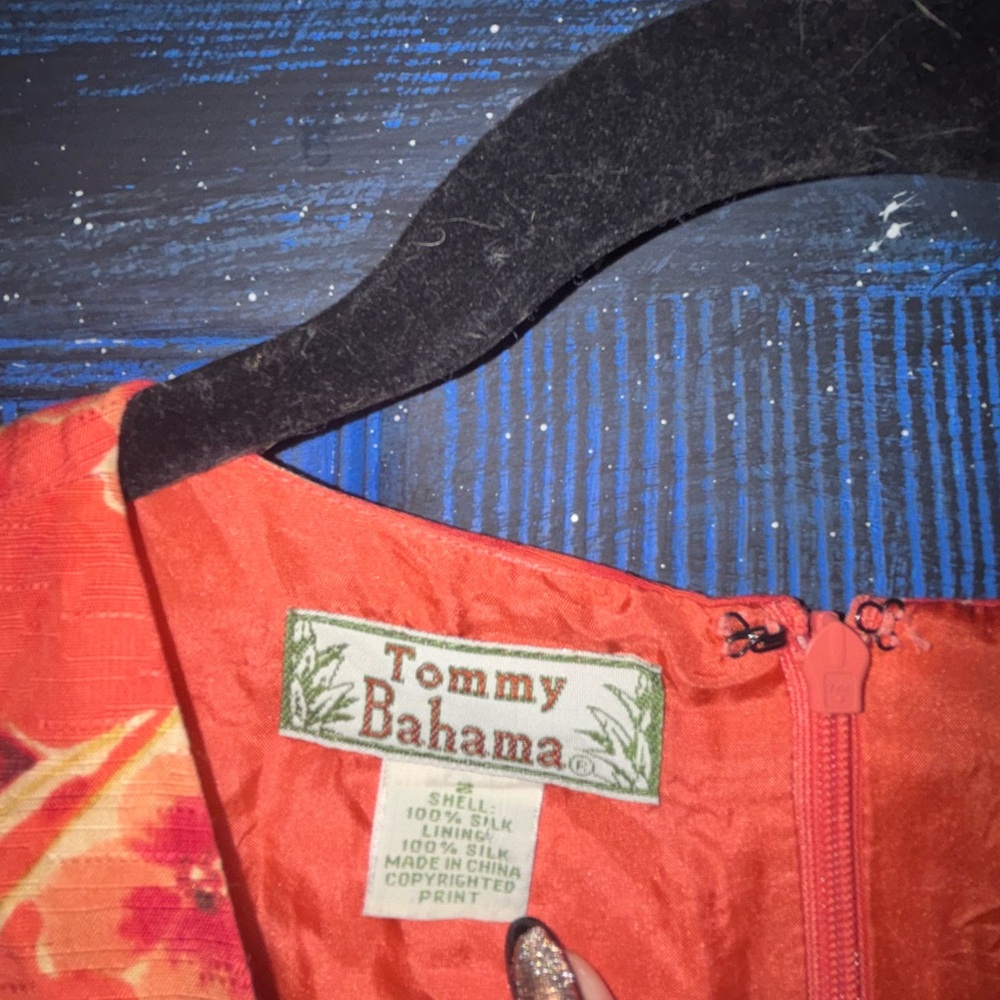 Tommy Bahama Floral Orange Sleeveless Dress - Picture 2 of 6